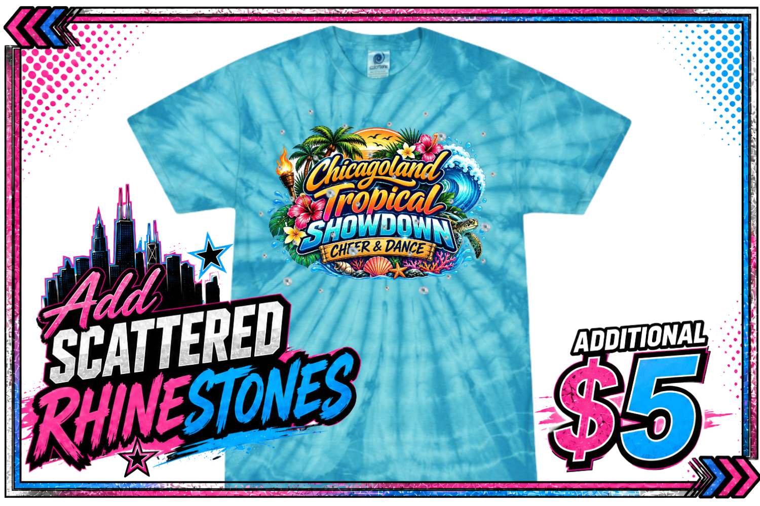 League of Spirit - Chicagoland Showdown Tie-Dye T-Shirt