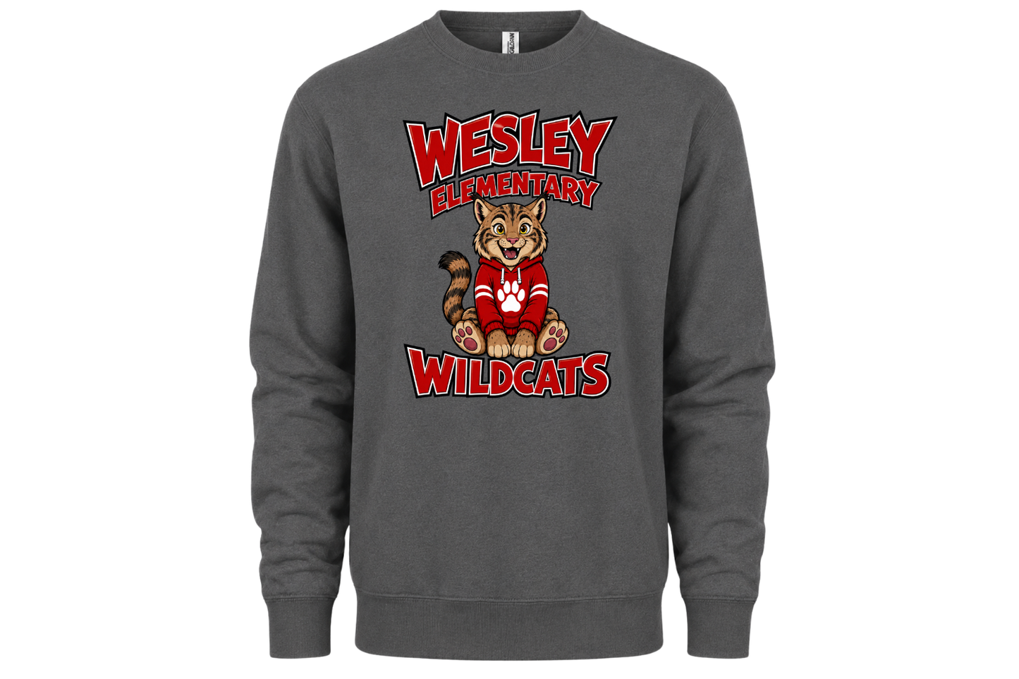 Sweatshirt - Wesley Wildcats Pride - Dark Grey