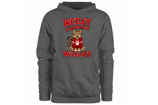 Hoodie - Wesley Wildcats Pride - Dark Grey