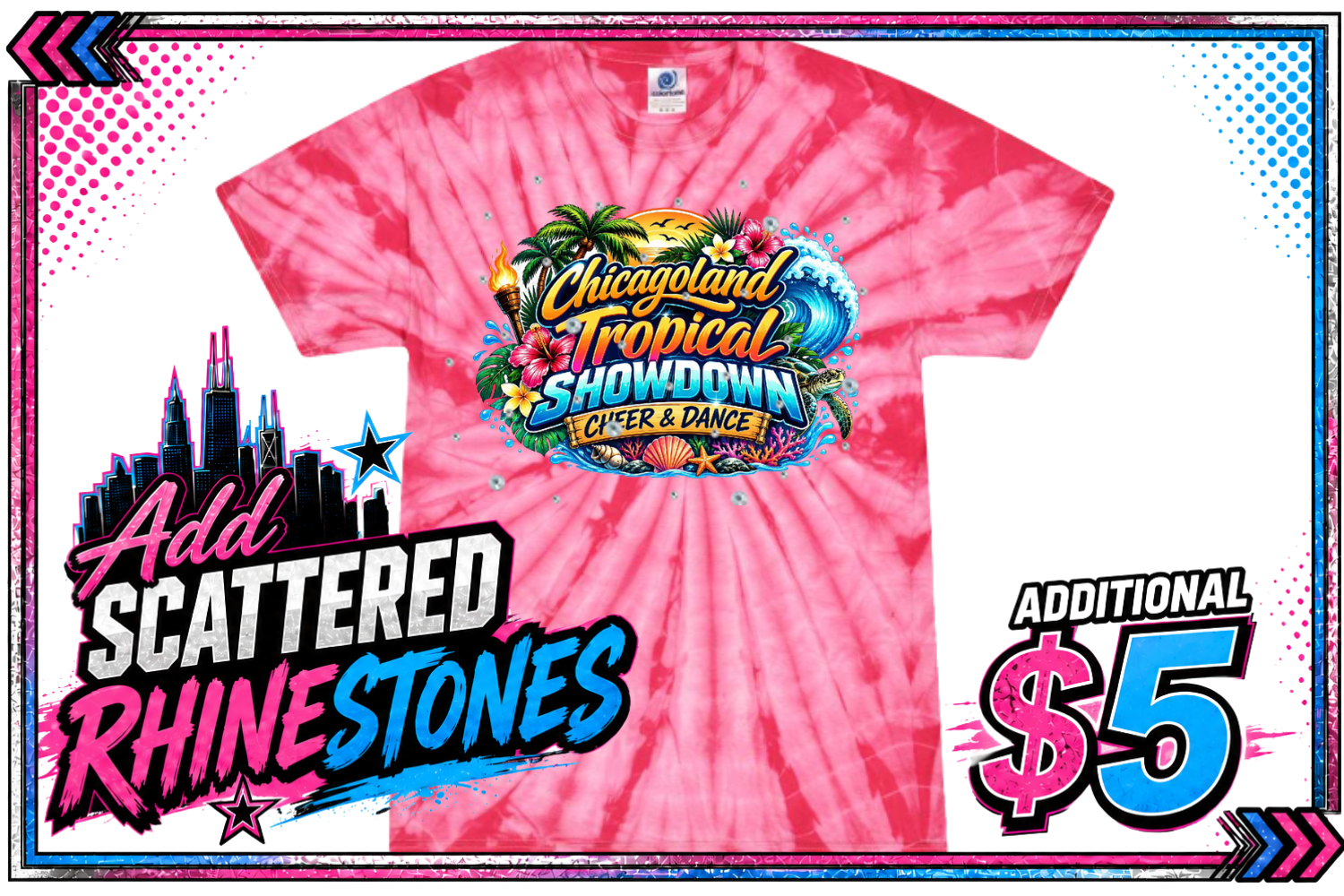 League of Spirit - Chicagoland Showdown Tie-Dye T-Shirt